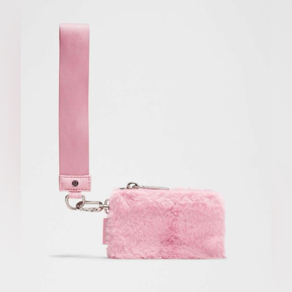 💕Lululemon Dual Pouch Wristlet Plush Fleece💕Pink Tide💕Pouches can be separated💕 - Picture 6 of 12